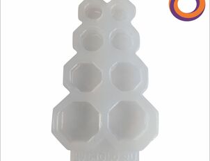 Силиконовый молд "восьмигранники" с литником