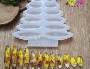 Силиконовый молд "эллипсы" с литником