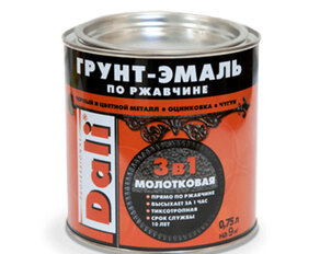 Грунт эмаль по ржавчине молотковая "DALI"
